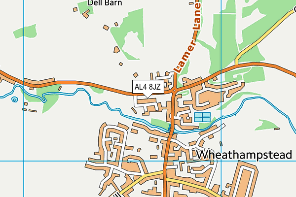 AL4 8JZ map - OS VectorMap District (Ordnance Survey)