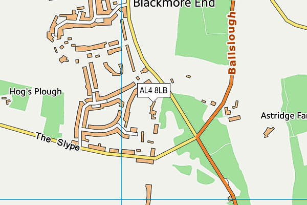 AL4 8LB map - OS VectorMap District (Ordnance Survey)