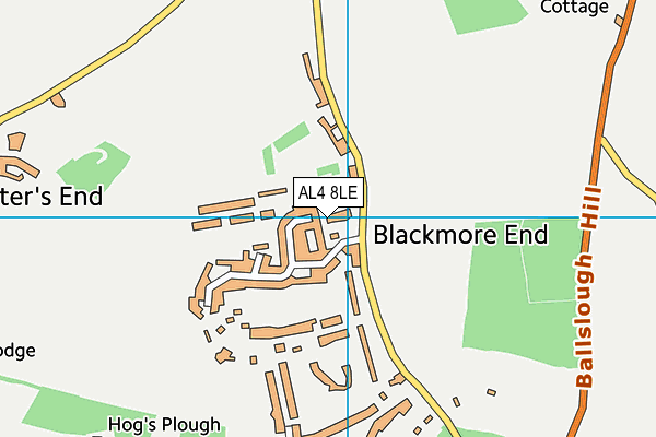 AL4 8LE map - OS VectorMap District (Ordnance Survey)