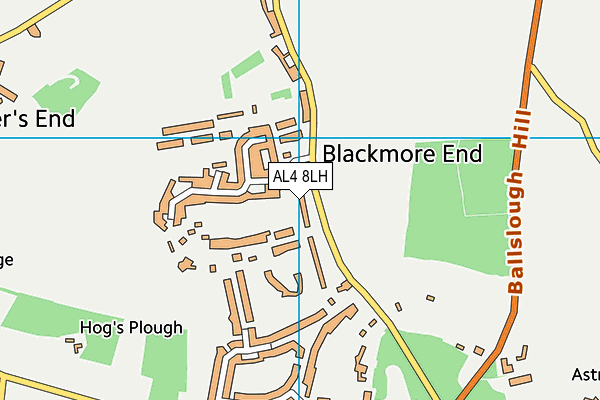 AL4 8LH map - OS VectorMap District (Ordnance Survey)