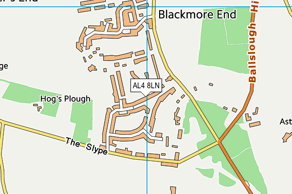 AL4 8LN map - OS VectorMap District (Ordnance Survey)