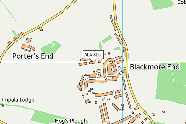AL4 8LQ map - OS VectorMap District (Ordnance Survey)