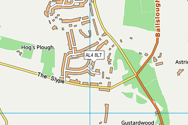AL4 8LT map - OS VectorMap District (Ordnance Survey)