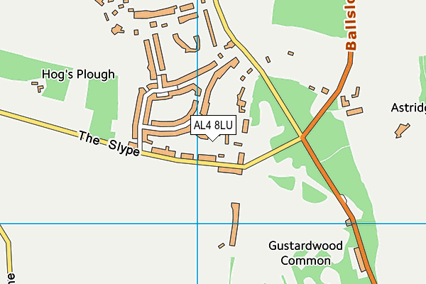 AL4 8LU map - OS VectorMap District (Ordnance Survey)