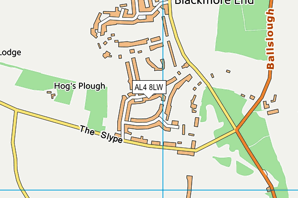 AL4 8LW map - OS VectorMap District (Ordnance Survey)