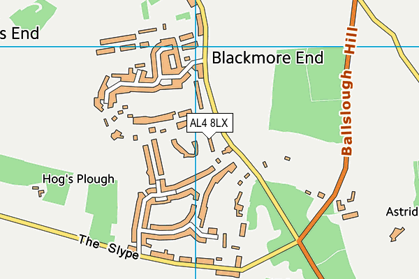 AL4 8LX map - OS VectorMap District (Ordnance Survey)