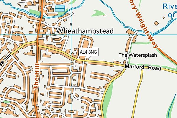 AL4 8NG map - OS VectorMap District (Ordnance Survey)
