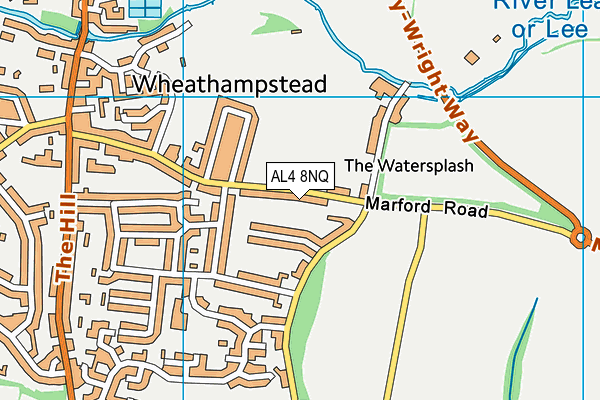 AL4 8NQ map - OS VectorMap District (Ordnance Survey)