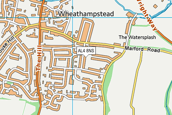 AL4 8NS map - OS VectorMap District (Ordnance Survey)