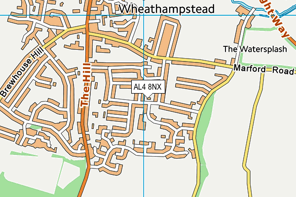 AL4 8NX map - OS VectorMap District (Ordnance Survey)