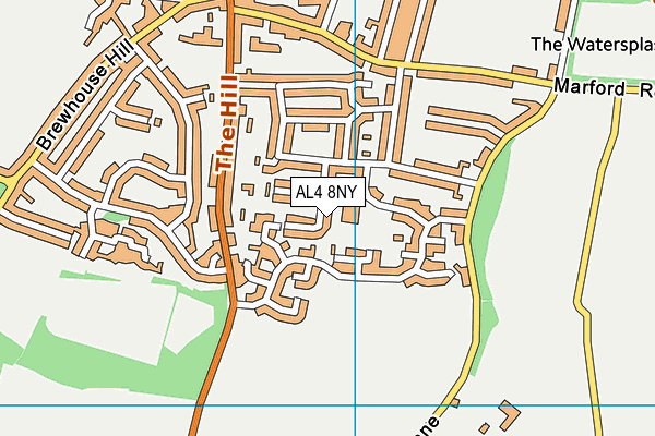 AL4 8NY map - OS VectorMap District (Ordnance Survey)