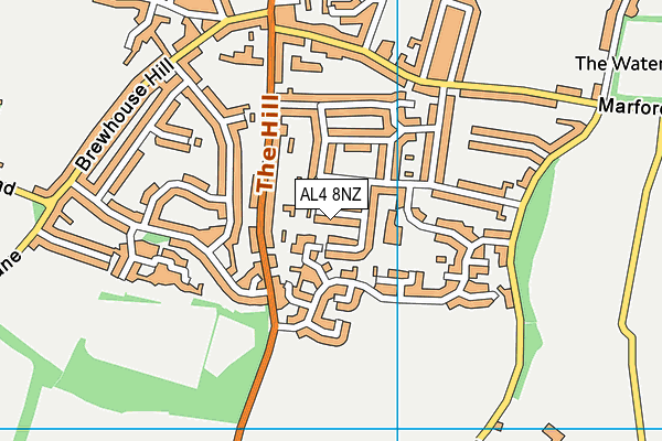 AL4 8NZ map - OS VectorMap District (Ordnance Survey)
