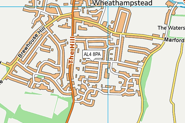 AL4 8PA map - OS VectorMap District (Ordnance Survey)