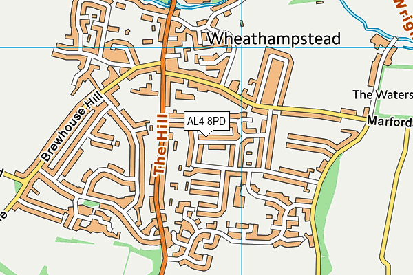 AL4 8PD map - OS VectorMap District (Ordnance Survey)