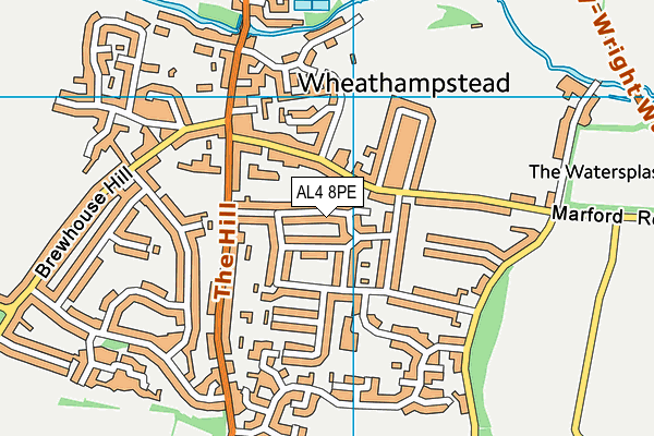 AL4 8PE map - OS VectorMap District (Ordnance Survey)