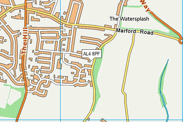 AL4 8PF map - OS VectorMap District (Ordnance Survey)
