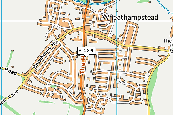 AL4 8PL map - OS VectorMap District (Ordnance Survey)