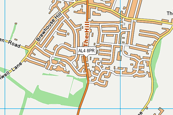 AL4 8PR map - OS VectorMap District (Ordnance Survey)