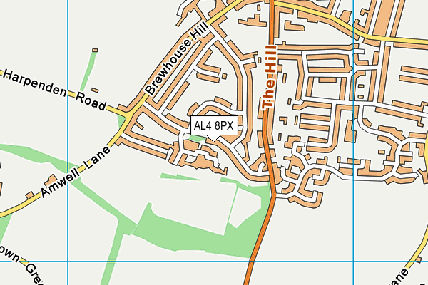 AL4 8PX map - OS VectorMap District (Ordnance Survey)