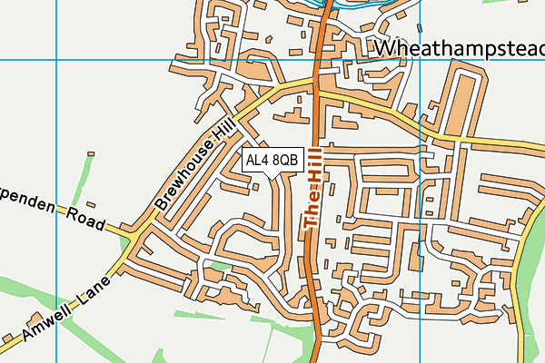 AL4 8QB map - OS VectorMap District (Ordnance Survey)