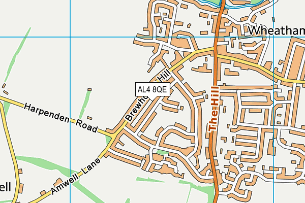 AL4 8QE map - OS VectorMap District (Ordnance Survey)