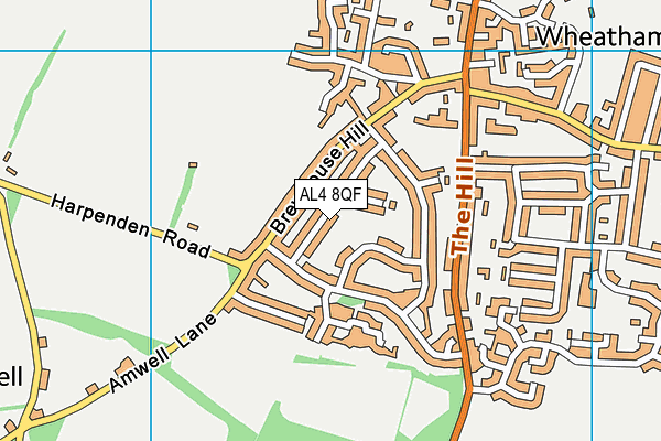 AL4 8QF map - OS VectorMap District (Ordnance Survey)