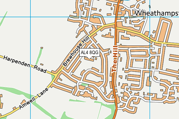 AL4 8QG map - OS VectorMap District (Ordnance Survey)
