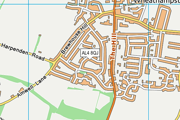 AL4 8QJ map - OS VectorMap District (Ordnance Survey)