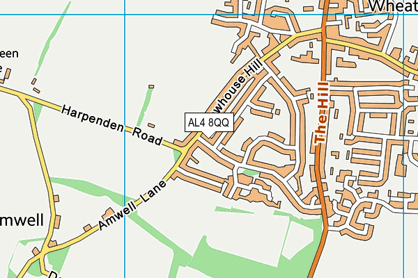 AL4 8QQ map - OS VectorMap District (Ordnance Survey)