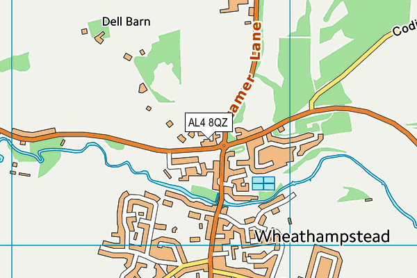 AL4 8QZ map - OS VectorMap District (Ordnance Survey)