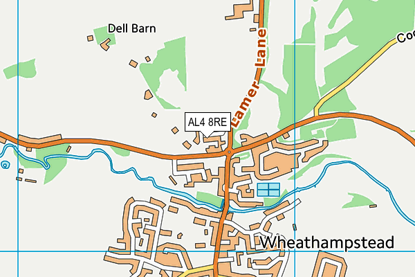 AL4 8RE map - OS VectorMap District (Ordnance Survey)