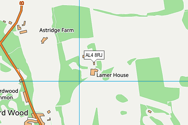 AL4 8RJ map - OS VectorMap District (Ordnance Survey)
