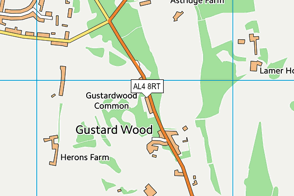 AL4 8RT map - OS VectorMap District (Ordnance Survey)