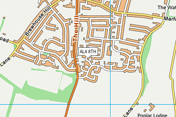 AL4 8TH map - OS VectorMap District (Ordnance Survey)