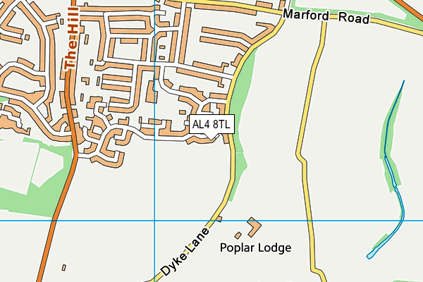 AL4 8TL map - OS VectorMap District (Ordnance Survey)