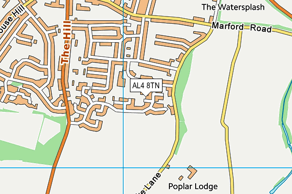 AL4 8TN map - OS VectorMap District (Ordnance Survey)