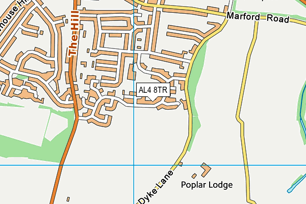 AL4 8TR map - OS VectorMap District (Ordnance Survey)