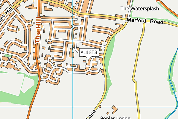 AL4 8TS map - OS VectorMap District (Ordnance Survey)