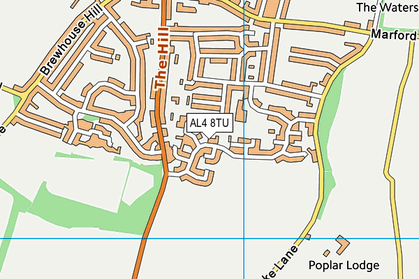 AL4 8TU map - OS VectorMap District (Ordnance Survey)