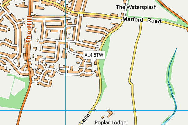 AL4 8TW map - OS VectorMap District (Ordnance Survey)