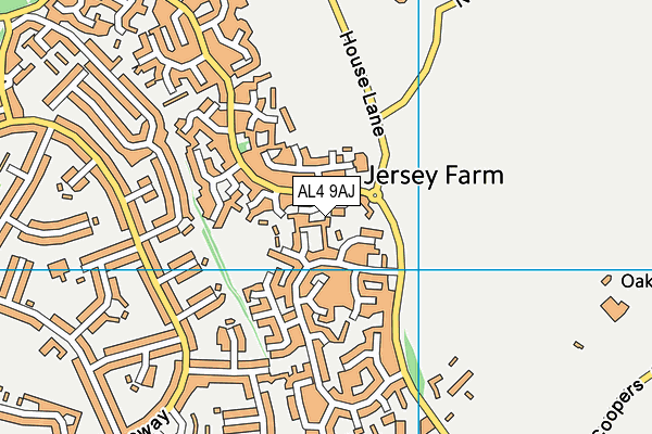AL4 9AJ map - OS VectorMap District (Ordnance Survey)