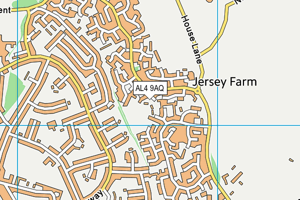 AL4 9AQ map - OS VectorMap District (Ordnance Survey)