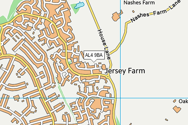 AL4 9BA map - OS VectorMap District (Ordnance Survey)