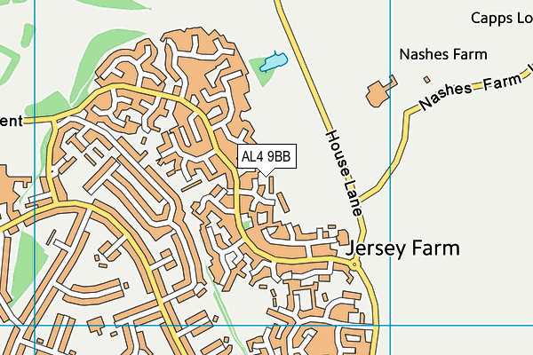 AL4 9BB map - OS VectorMap District (Ordnance Survey)