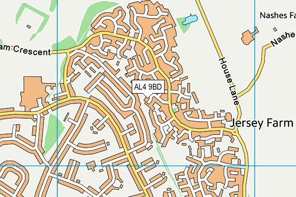 AL4 9BD map - OS VectorMap District (Ordnance Survey)