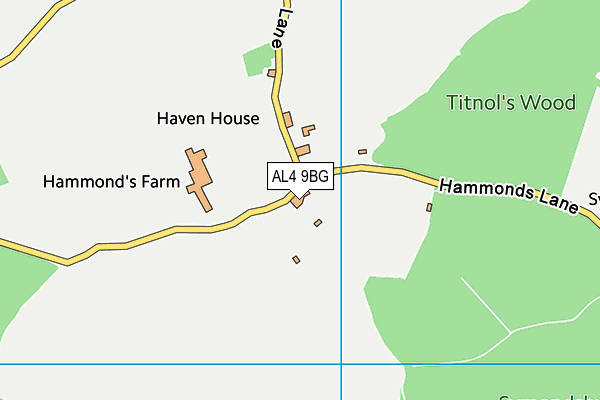 AL4 9BG map - OS VectorMap District (Ordnance Survey)