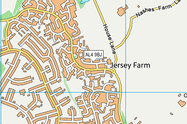 AL4 9BJ map - OS VectorMap District (Ordnance Survey)