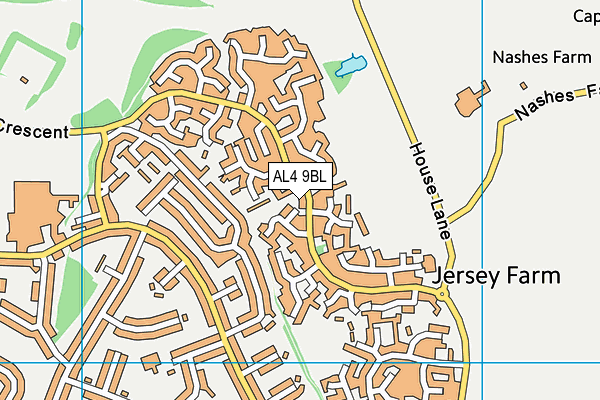 AL4 9BL map - OS VectorMap District (Ordnance Survey)