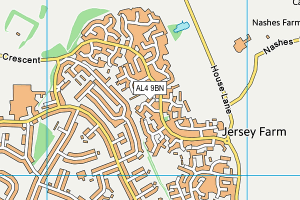 AL4 9BN map - OS VectorMap District (Ordnance Survey)