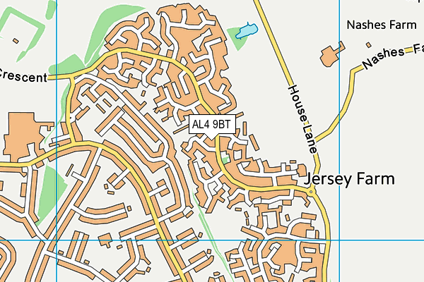 AL4 9BT map - OS VectorMap District (Ordnance Survey)